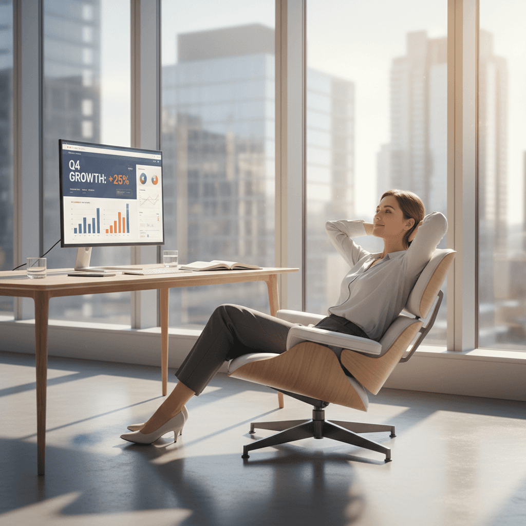 Analyst reviewing website performance metrics on a laptop